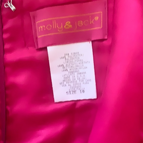 BEAUTIFUL FUSCHIA DRESS SIZE 10 MOLLY & JACK NWT 170 - Picture 9 of 10